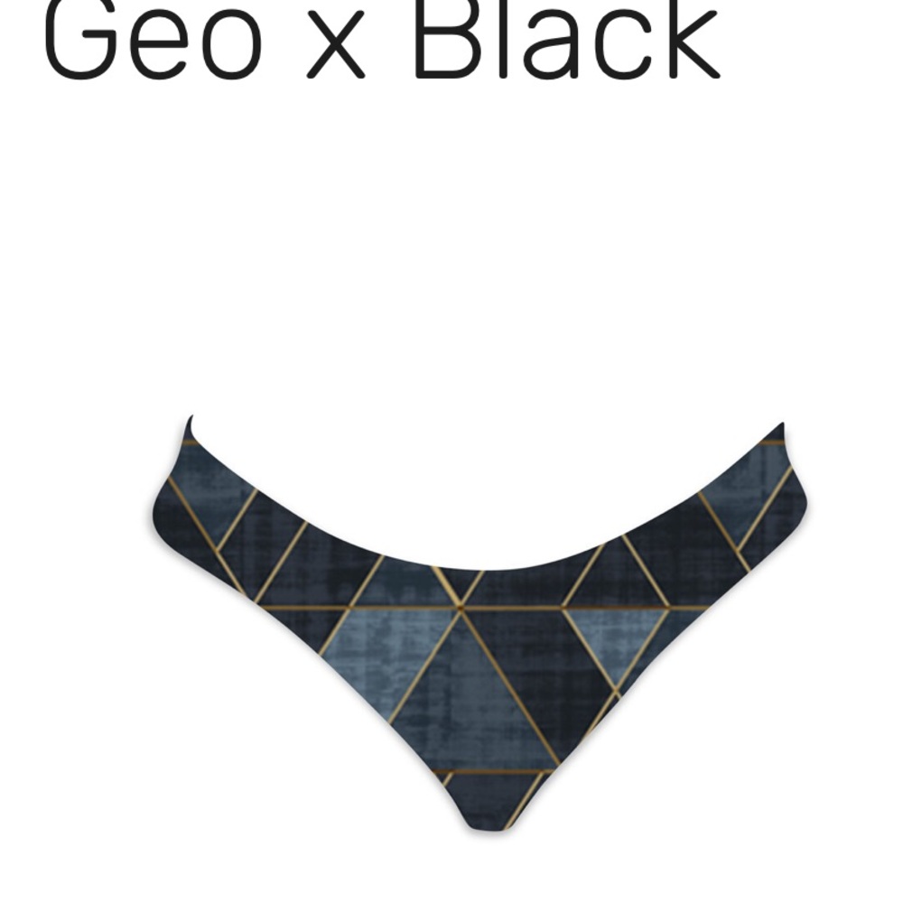 Lsea Geo X Black Cheeky Bottoms